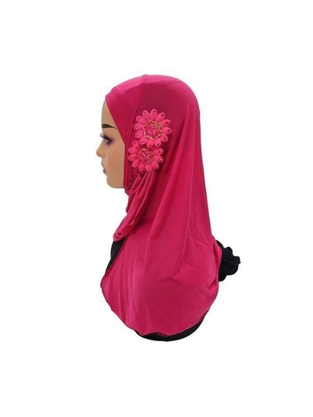 Hijab Muslim Women Scarf with Attached Brooches
